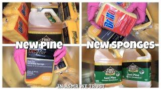 ASMR  Sani-Pine + New Armaly Proplus Grouts and Brillo Mini Grout Sponges