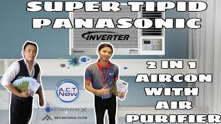 NUMBER 1 IN THE MARKET PANASONIC INVERTER WINDOW TYPE AIRCON WITH AIR PURIFIER