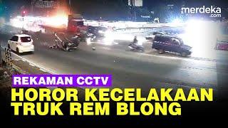 Rekaman CCTV Detik Detik Truk Rem Blong Sebabkan Kecelakaan Maut di Exit Tol Bawen