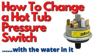 HOT TUB Pressure Switch Change [ Water Still in Hot Tub ]