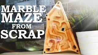 DIY MARBLE MAZE from scrap wood in less than 2 hours