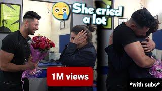 Surprised my wife | Meeting her after 2 years *She Cried* (WITH SUBTITLES)