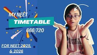 Unique timetable for NEET 2025-26 Aspirants| My NEET 2024 Timetable| Ananya Upadhyay