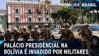 Militares bolivianos invadem palácio em tentativa de golpe de Estado  | SBT Brasil (26/06/24)