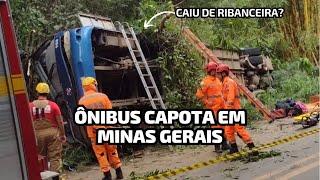 Sete pessoas morrem após ônibus capotar em Minas Gerais