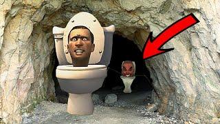 Skibidi toilet in a real cave