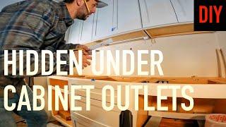 DIY HIDDEN Under Cabinet Outlets - How to Add Under Cabinet Plugmold Outlets from Legrand