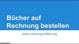 Bücher einfach auf Rechnung bestellen - Zahlungsmittel.org