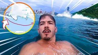 NADEI DE UMA PRAIA ATÉ OUTRA SOZINHO EM ALTO MAR! O Dia MAIS Perigoso De TODOS! DAILY VLOG 005#