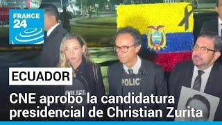 Ecuador: Christian Zurita tiene aval para ser candidato presidencial • FRANCE 24 Español