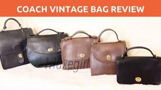 VINTAGE COACH BAG / CASINO / REGINA #9983 / COURT #9870  / PLAZA / STATION #9930 / REVIEW COMPARISON
