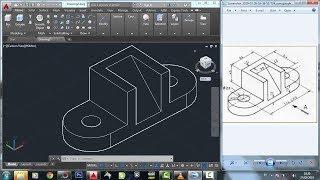 Belajar AutoCAD gambar 3dimensi #7 teknik mesin