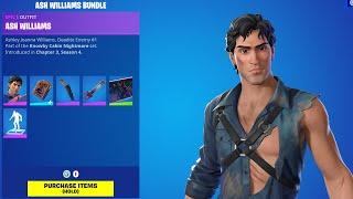 EVIL DEAD BUNDLE in Fortnite ITEMSHOP preview (Ash Williams)