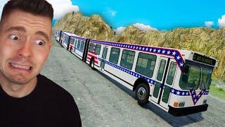 DESCI uma ladeira de ÔNIBUS ARTICULADO! (SEM FREIO) - Beamng Drive