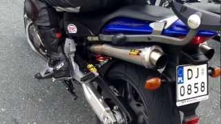 Honda Hornet 900 MIVV Exhaust Sound On The Road LOUDLY RUMBLING !