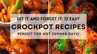 12 Easy Crockpot Recipes Perfect for Hot Summer Days #sharpaspirant #crockpot #crockpotmeal