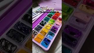 Unboxing my Himi Twin jelly gouache colour ️🫶 #shorts #viral #ytshorts