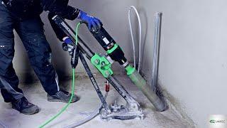 Angled Concrete Drilling with Rig-Mounted Wet/Dry Core Drill – ETN 162 PSA – Drill Up to 8" Dia.