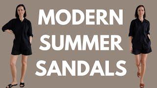 Modern Sandals for Summer from Aeyde, Saint Laurent, Ancient Greek Sandals and more...