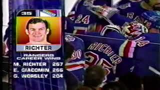 Mike Richter Becomes All Time Leader In Ranger Wins 1/18/2001