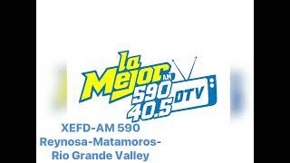 XEFD-AM 590 ID “La Mejor 590AM” 2024 (incorrect year logo)