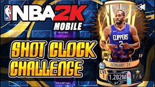 KAWHI LEONARD SHOT CLOCK CHALLENGE!! | NBA 2K Mobile S7 NBA CUP SHOT CLOCK CHALLENGE