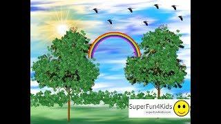 Tux paint drawing software- Rainbow in the forest