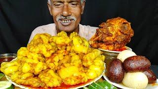 ASMR Eating: Most Oily Mutton Fat Curry, Big Goat Head Curry with Rice || Rasgulla Mukbang Show