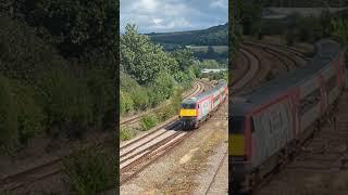 67029 propels a 5-car mark 4 test run from Chester to Holyhead on 17 July 2023 #shorts #tfw #class67