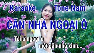 Căn Nhà Ngoại Ô Karaoke  Nhạc Sống Hay Tone Nam (Si Thứ) ► Karaoke Lê Thiết