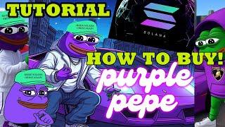 Purple PEPE +12'000% PUMP - 1 Year Old OG Pepe on Solana is back!!