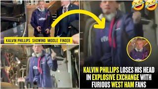  West ham's KALVIN PHILLIPS showing MIDDLE FINGER to fans who called him ‘useless’ vs Newcastle