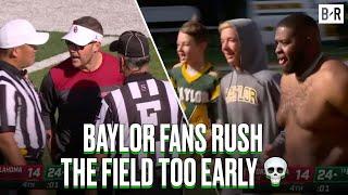 Baylor Fans Get Kicked Off The Field After Rushing With 1 Second Left 