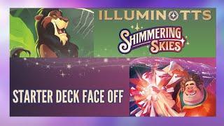 Disney Lorcana Shimmering Skies Starter Deck Gameplay!