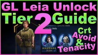 GL Leia Unlock Tier 2 Guide - Tips, Mods, Strategy - Not an easy tier - SWGOH