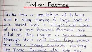 Indian Farmer Essay in English || Write an Essay on Indian Farmer in English || GSV Education
