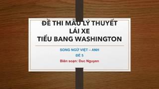 Câu hỏi học thi lý thuyết lái xe tiểu bang Washington 2020 (song ngữ Việt - Anh) - Đề số 5