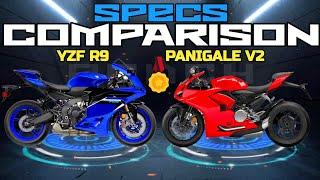 2025 All New Yamaha YZF R9 ️ Ducati Panigale V2 | Quick Specs Comparison | Which one? 