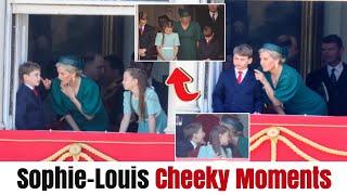 Prince Louis CHEEKY Trooping Moments with Aunt Duchess Sophie leaves fans in stitches