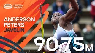 Anderson Peters with another 90m + javelin | Continental Tour Gold Hengelo 2022