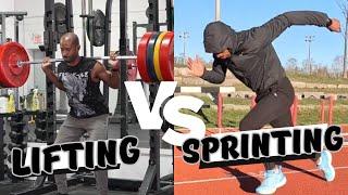 Is it better to Lift weights before you sprint or after