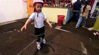 FUN LAND KATHMANDU very first skating     see her reaction  | @HamroSansar012