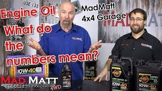 Engine Oil, What do the Numbers and Letters mean? MadMatt 4x4 Garage