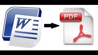 How To Convert a Word documents to PDF