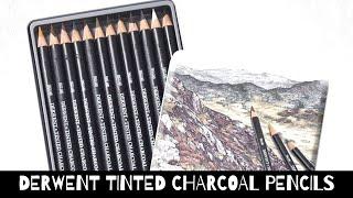 Derwent Tinted Charcoal Pencils- First Impressions & Swatches