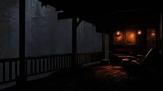 Rain Falling on the Balcony ️ A Peaceful Feeling and Deep Sleep  Cozy Ambience