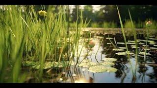 RELAXING POND VIEW WITH SOUND FOR MIND RELAXING #relaxing #musictherapy