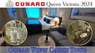 Full Cabin Tour of Cunard Queen Victoria Britannia Oceanview Cabin 1111. November 2024