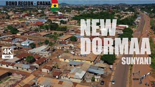 New Dormaa Sunyani Aerial View Bono Region of Ghana 4K