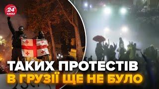 Грузія ПАЛАЄ! Показали НОВІ КАДРИ з протесту в Тбілісі. Люди МАСОВО перекривають ВУЛИЦІ